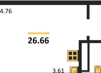 Квартира на продажу студия, 26.7 м2, Новосибирск, метро Берёзовая роща