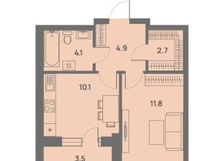 Продается 1-комнатная квартира, 35.4 м2, Пермь