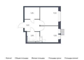 Продажа 1-комнатной квартиры, 36 м2, деревня Путилково