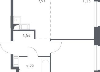 Продажа 1-ком. квартиры, 37.6 м2, село Лайково