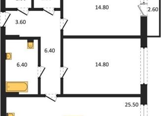 Продажа двухкомнатной квартиры, 79.1 м2, Новосибирск, Заельцовский район, улица Аэропорт, 88