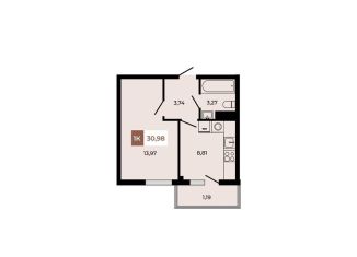 Продается 1-комнатная квартира, 31 м2, поселок Темерницкий, ЖК Темерницкий