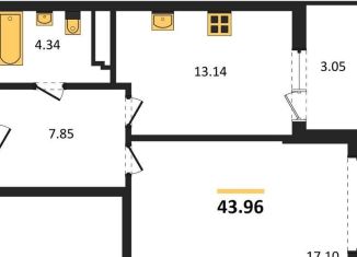 Продаю однокомнатную квартиру, 44 м2, Воронеж, Центральный район