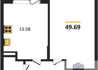 Продаю 1-ком. квартиру, 49.7 м2, Воронеж, Коминтерновский район