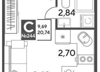 Продаю квартиру студию, 20.7 м2, Московская область