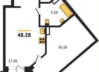 Продам 1-ком. квартиру, 48.3 м2, Воронеж, Коминтерновский район, Электросигнальная улица, 9Ак2