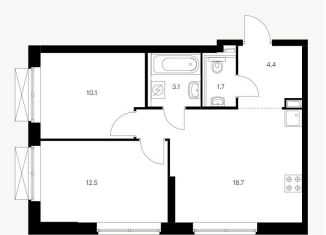 Продам 2-комнатную квартиру, 50 м2, Казань, Ново-Савиновский район, улица Гаврилова, 5