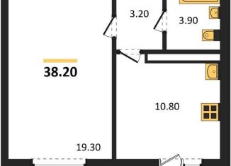 Однокомнатная квартира на продажу, 38.2 м2, Воронеж, улица Шидловского, 28, Левобережный район