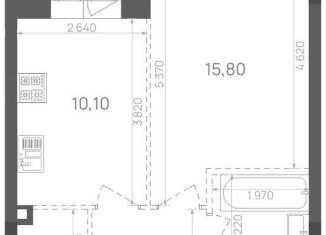 Продажа 1-ком. квартиры, 38.6 м2, Казань, Кировский район