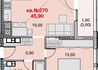 Продам 1-комнатную квартиру, 45.9 м2, Калининградская область