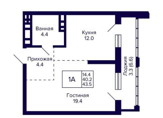 Продаю однокомнатную квартиру, 43.5 м2, Новосибирск, метро Золотая Нива, улица Фрунзе, с1