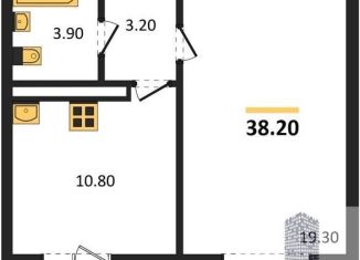 Продаю однокомнатную квартиру, 38.2 м2, Воронеж, улица Шидловского, 28