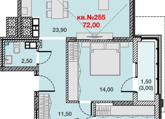 2-ком. квартира на продажу, 72 м2, Калининградская область