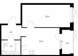 Продается 1-комнатная квартира, 41.9 м2, Обнинск, жилой комплекс Парковый Квартал, 5