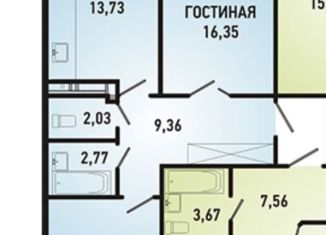 Продаю 2-комнатную квартиру, 58.9 м2, Краснодар, улица им. Героя Яцкова И.В., 17