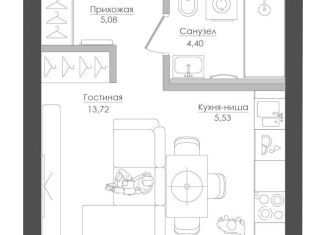 Квартира на продажу студия, 30.2 м2, Москва, район Западное Дегунино