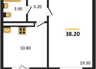 Продам 1-комнатную квартиру, 38.2 м2, Воронежская область, улица Шидловского, 28