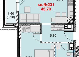 Продаю 1-ком. квартиру, 45.7 м2, Калининградская область