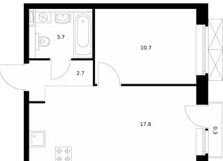 Продается 1-комнатная квартира, 35.2 м2, Обнинск, жилой комплекс Парковый Квартал, 5