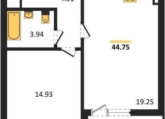 Продаю однокомнатную квартиру, 44.8 м2, Воронеж, Ленинский район