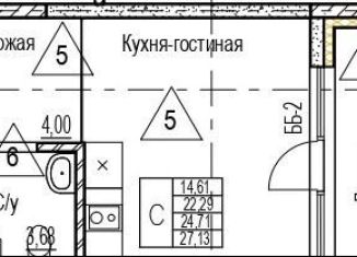 Продается квартира студия, 24.7 м2, Воронежская область, набережная Чуева, 7