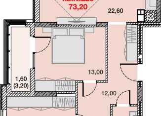 Продам 2-комнатную квартиру, 73.2 м2, Калининградская область