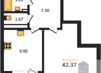 Продается однокомнатная квартира, 42.4 м2, Воронеж, Коминтерновский район, Московский проспект, 66