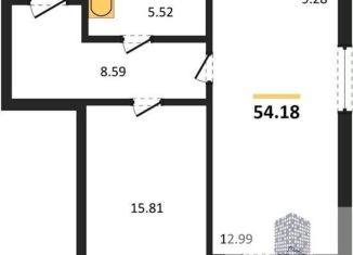 Продается 1-ком. квартира, 54.2 м2, Воронеж, улица Ломоносова, 116/25