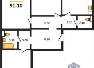 Продажа 3-ком. квартиры, 91.1 м2, Воронеж, Центральный район, улица Загоровского, 13к2