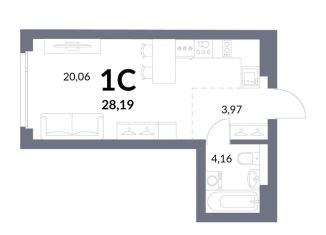 Продаю квартиру студию, 28.2 м2, Новосибирск, Горская улица, 2/1