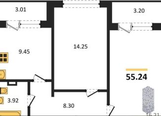 Продажа 2-комнатной квартиры, 55.2 м2, Воронеж