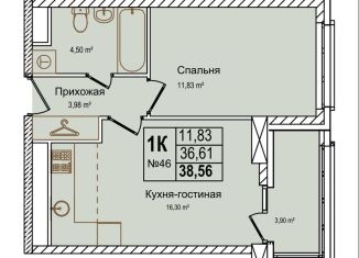 Продажа 1-ком. квартиры, 38.6 м2, Нижний Новгород, Московский район