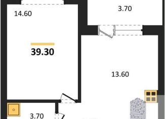 Продаю однокомнатную квартиру, 39.3 м2, Воронеж, Железнодорожный район