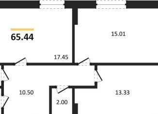 Двухкомнатная квартира на продажу, 65.4 м2, Воронеж, Ленинский район, улица 9 Января, 68Л