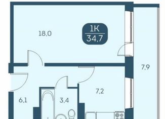 Продаю 1-комнатную квартиру, 34.6 м2, Новосибирск, Междуреченская улица, 7/1, метро Площадь Гарина-Михайловского