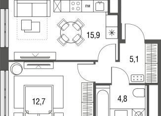 Продам 1-комнатную квартиру, 38.4 м2, Москва, Тагильская улица, 4А, метро Черкизовская