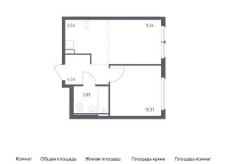 Продам 1-комнатную квартиру, 34.6 м2, Москва, жилой комплекс Остафьево, к22