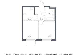 Продажа 1-комнатной квартиры, 35.1 м2, Московская область