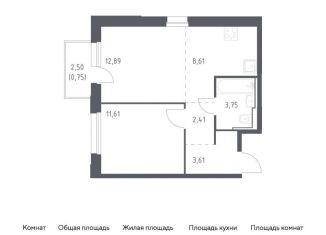 Продаю 2-ком. квартиру, 43.6 м2, Москва, жилой комплекс Квартал Герцена, к2, район Бирюлёво Восточное