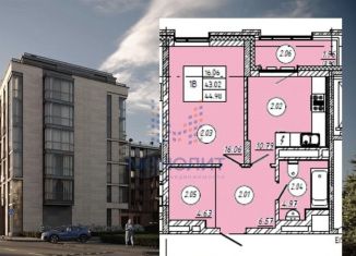 Продажа 1-комнатной квартиры, 45 м2, Казань, улица Галиаскара Камала, 39