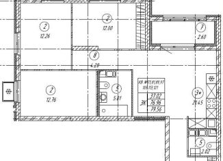 Продам трехкомнатную квартиру, 79.6 м2, Самара, Офицерская улица