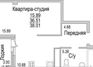 Продам квартиру студию, 38 м2, Набережные Челны