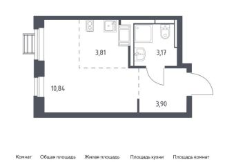 Квартира на продажу студия, 21.7 м2, село Ям, жилой комплекс Прибрежный Парк, к6.2, ЖК Прибрежный Парк