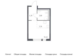 Квартира на продажу студия, 21.9 м2, деревня Новосаратовка, Невская Долина, к1.2