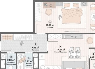 Продам 1-ком. квартиру, 49.1 м2, Московская область, Надсоновский тупик, 4А