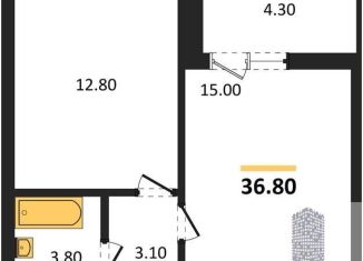 Продаю 1-ком. квартиру, 36.8 м2, Воронеж, Коминтерновский район