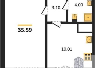 Продаю 1-комнатную квартиру, 35.6 м2, Воронеж, Левобережный район, Цимлянская улица, 10В