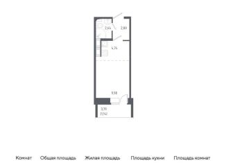 Продам квартиру студию, 21.3 м2, Колпино, улица Севастьянова, 32к2