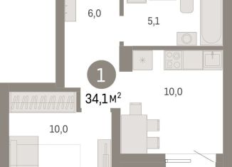 Продажа квартиры студии, 34.1 м2, Екатеринбург, метро Уралмаш, Механический переулок, 9