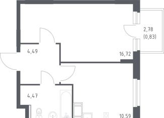 Продажа 1-комнатной квартиры, 37.1 м2, Колпино